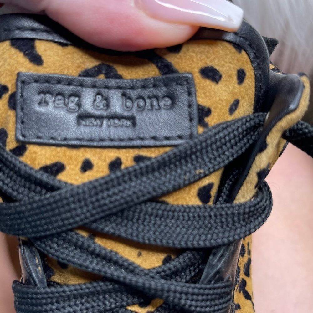 Rag & Bone Army High Top Tan Cheetah Suede Sneake… - image 2